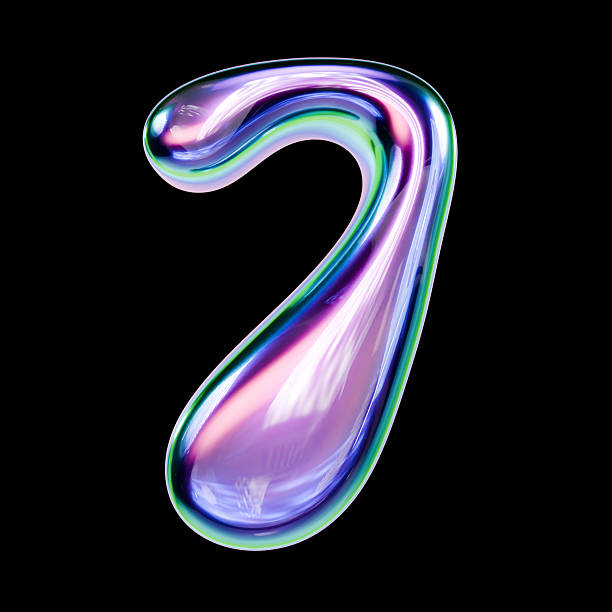 Number seven drawn with pencil on white paper. Copy space, clipping path.
