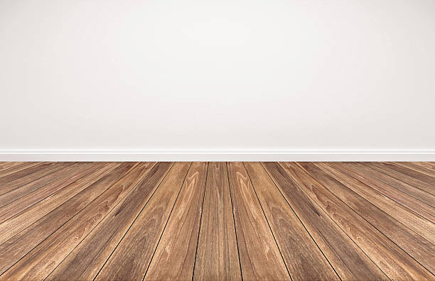 istock Wood floor and white wall, empty room for background 2254904742