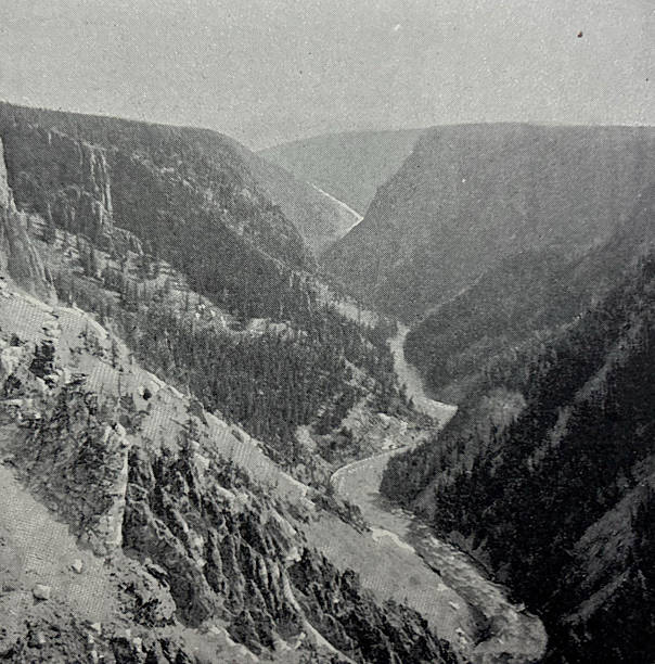 istock Antique illustration - down the canyon from Inspiration Point in Yellowstone National Park 2254909162