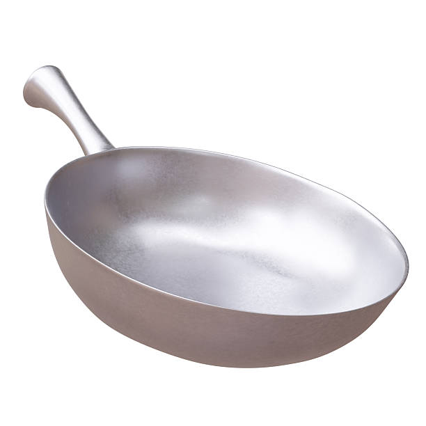 Cast iron skillet on white. This file is cleaned, retouched and contains clipping path.