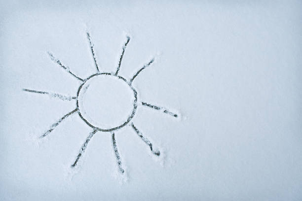 Newly fallen snow. Selective focus and shallow depth of field.