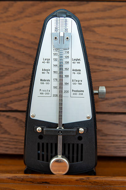 Close-up of a vintage Reel to Reel Tape with silver knobs and sliders, showcasing detailed craftsmanship and retro design elements.