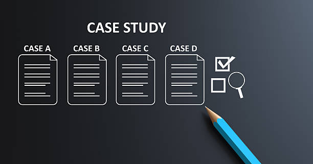 istock Pencil drawing report pictogram with case study word on blackboard 2254942301