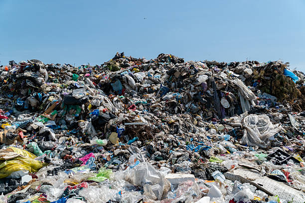 istock Littered landscape displays heaps of garbage and plastic under a bright blue sky, emphasizing the urgent need for better waste management solutions 2254942755