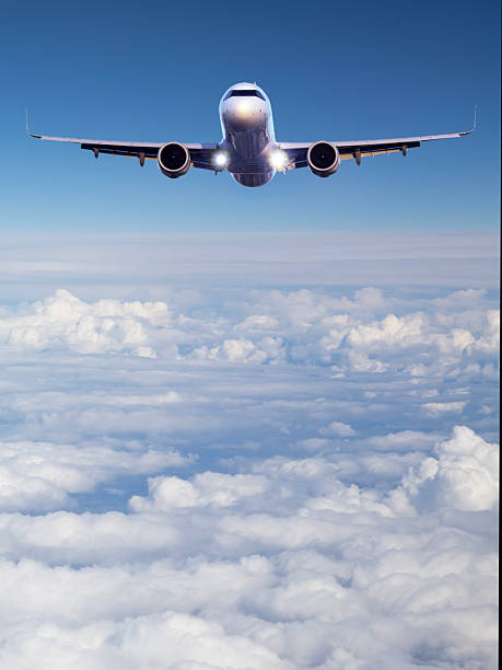 istock Airplane with aerial view background 2254943707