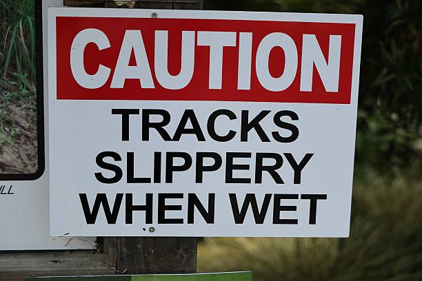 istock Outdoor Warning Panel Displays Safety Message 2254951592