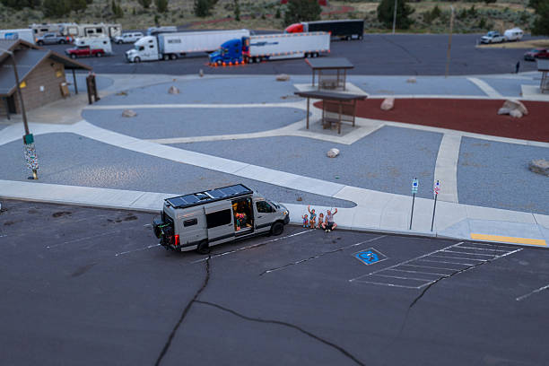 istock Family on Road Trip at Rest Area 2254959406