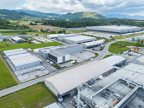 istock Aerial View of Industrial Complex with Green Fields 2254962044