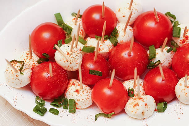 Simple finger food idea. Fresh ingredients snack. White background food photo.