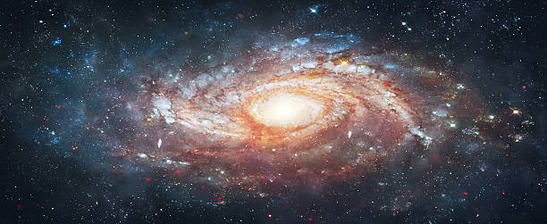 istock Spiral galaxy wide background with starry light. Stars and Milky way galaxy. Sci-fi space wallpaper. Landscape of Universe. Photo collage. Not AI content 2254974456