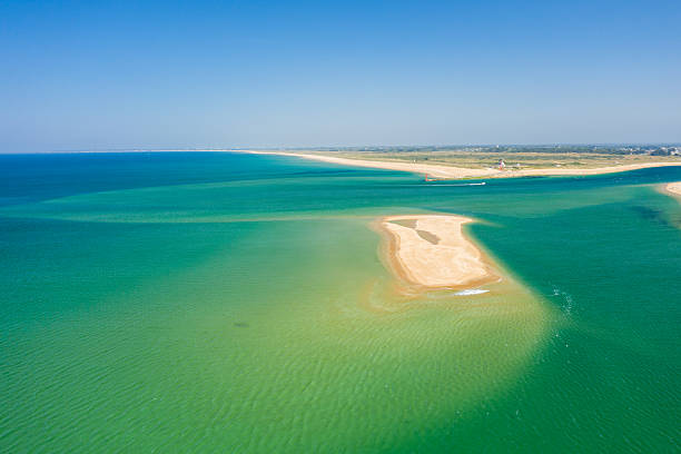 istock Sandbar and emerald waters, Barre d'Etel coast 2254981028