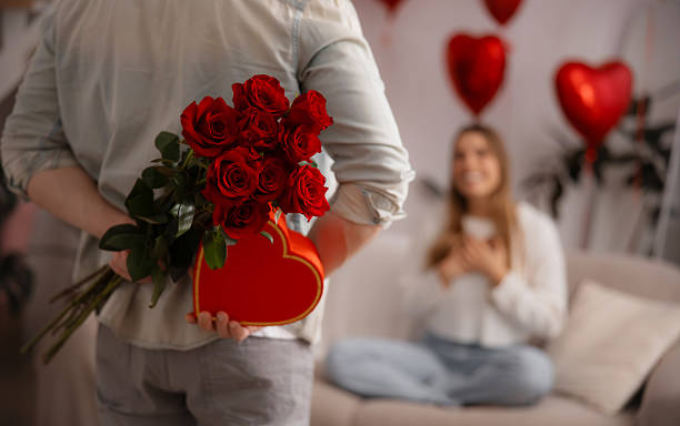istock Secret gift for Valentine's Day surprise at home 2254984826