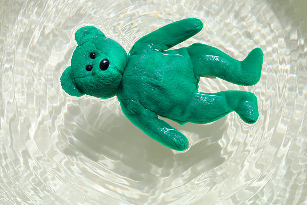 The same teddy bear is available in multiple, playful settings. 