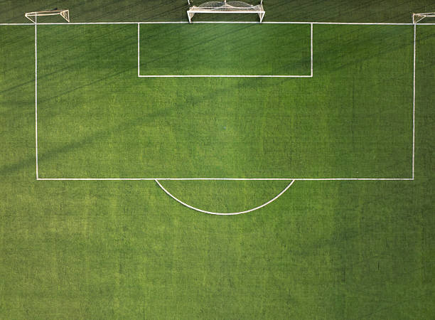 istock Top down view of soccer pitch 2254996973