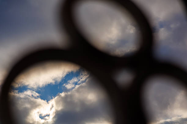 The roof of a lattice steel structure building