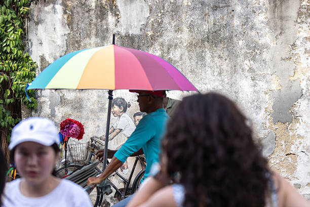 01 January 2026, George Town - Penang.Tourist people are walking on Armenian street.