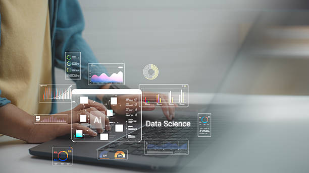 istock Close up of hand using laptop with AI Analysis digital brain hologram and data interface, representing artificial intelligence technology and machine learning in modern office workspace. 2255009409