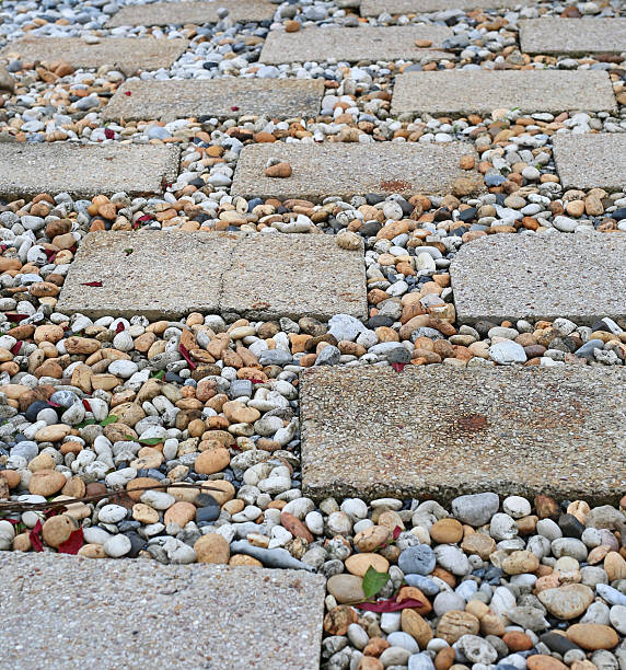 Strolling through the peaceful paths of a well-designed garden.
