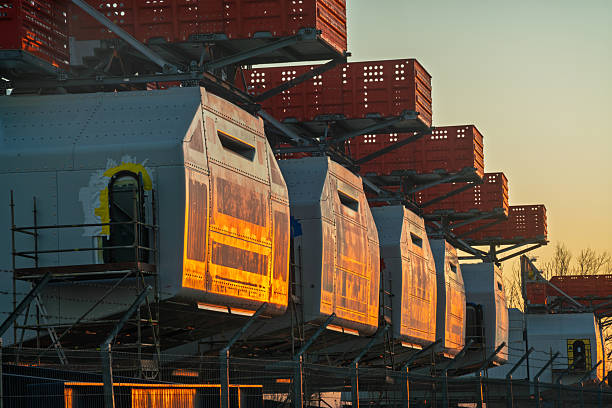high-power offshore wind turbines at the factory site