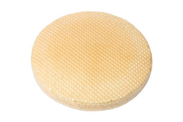 Wafer with chocolate on a stone table