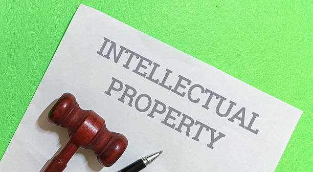 istock Intellectual property law concept with gavel and pen on document 2255018118