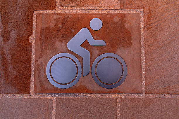 Pixel art and design concept. Pixaleted trafic sign Bicycle zone.
