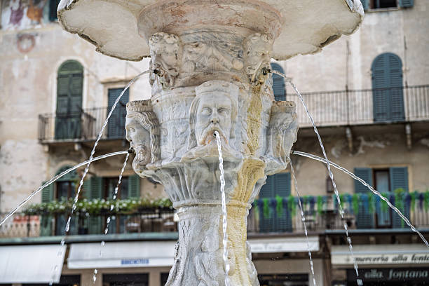 Fountain in medieval city, Verona