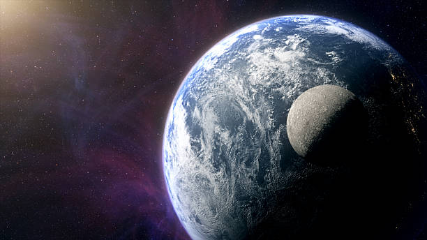 istock Cinematic planet Earth and Moon space view 2255030650