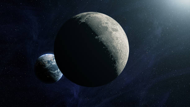 istock Cinematic planet Earth and Moon space view 2255030845
