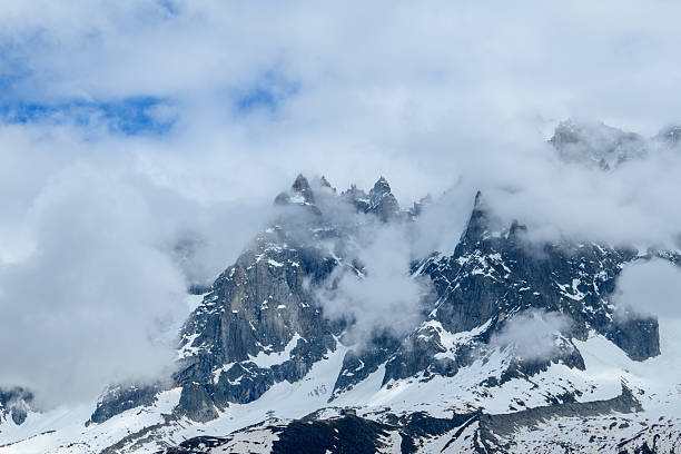Denali Mountain and glaciers seen from the air