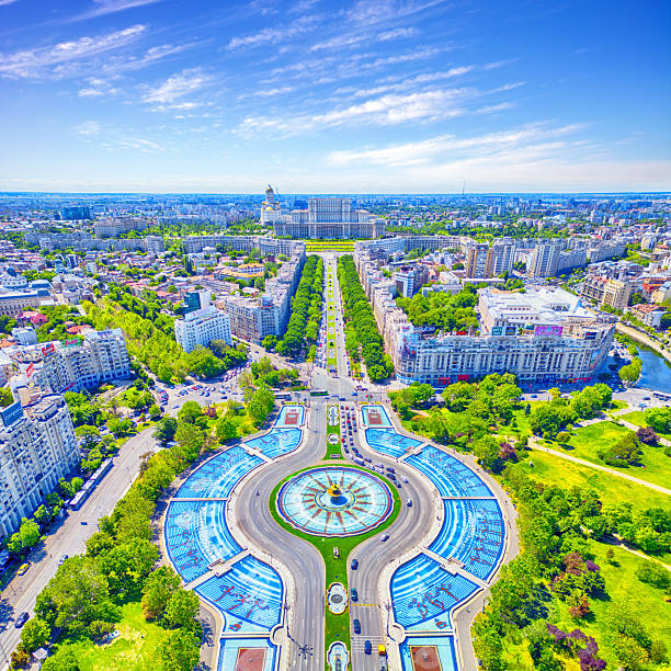 Piața Unirii (Union Square) is the largest square in central Bucharest and one of the largest public spaces in Europe
