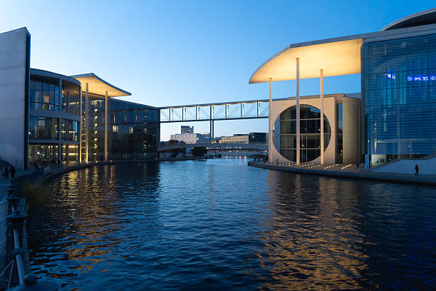 istock Government District, Berlin, Germany at night 2255056365
