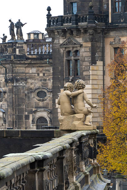 The Frauenkirche (Church of Our Lady) at Neumarkt square at sunrise in Dresden, Germany