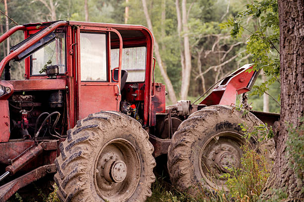 Forestry skidder tractor used for logging operations