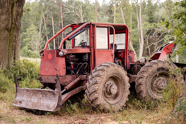Forestry skidder tractor used for logging operations