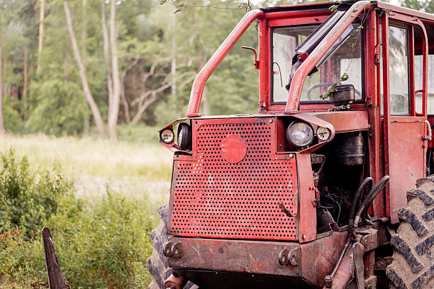 Forestry skidder tractor used for logging operations