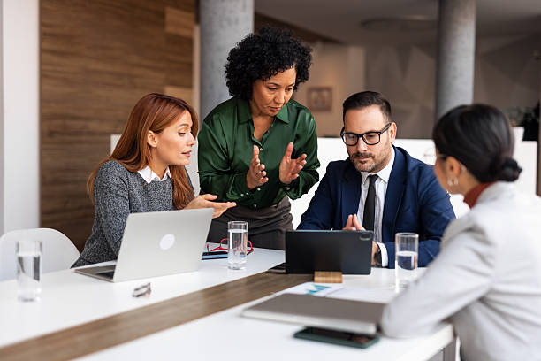 istock Diverse business team collaborating during office meeting 2255059613