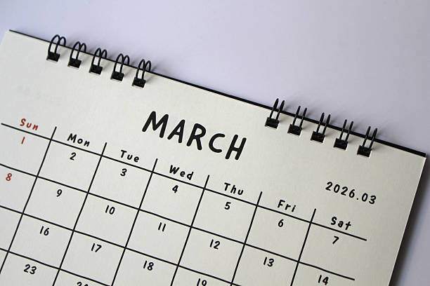 istock Monthly calendar ,march 2026 2255068658
