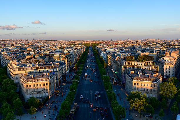 istock Avenue des Champs Elysees in evening sunlight 2255069863