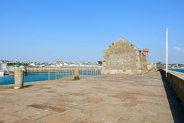 istock Stone pier and breakwater, Granville harbor 2255082143