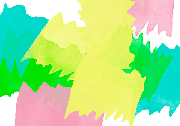 Abstract Watercolor Background of Multi-colored Brush Strokes