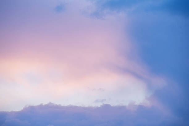 Clouds in the colourful winter sky