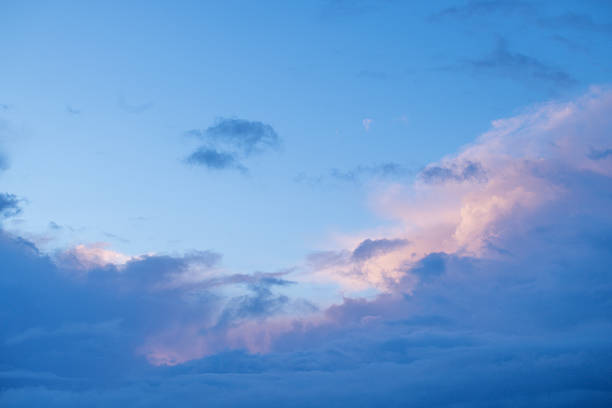 Clouds in the colourful winter sky