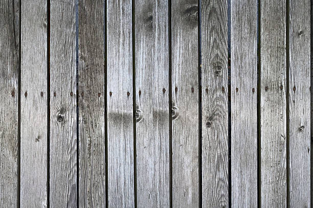 istock Weathered Vertical Wood Plank Wall with Gray and Brown Tones 2255091991