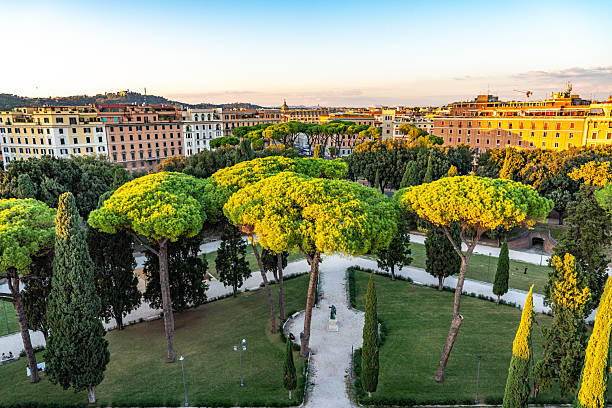 Saint Angelo Castle at dusk in Rome, Italy. (Castel Sant'Angelo)
