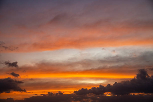 istock Sunset background. Beautiful sky with colorful clouds. 2255095391