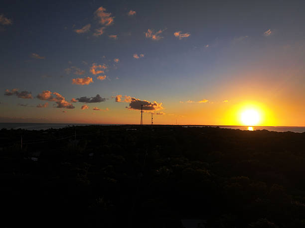 Sunset in the Florida Key with Boats, Docks and iconic sunsets.