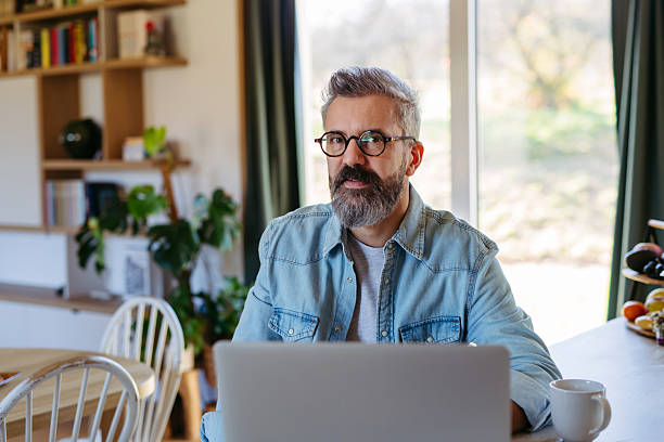 istock Man working from home office, working on laptop. 2255095955