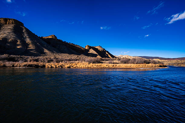Popular recreational area at John Dunn Bridge in Arroyo Hondo, at the confluence of Rio Hondo and Rio Grande in Taos County, New Mexico