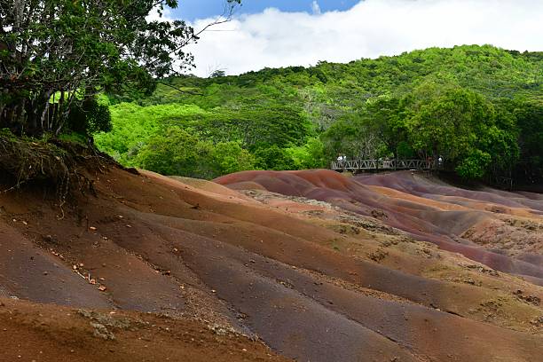 Charmarel coloured earth, Mauritius, East Africa.